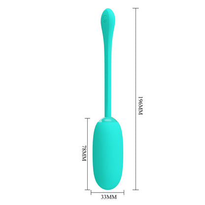 PRETTY LOVE - JULIUS WATERPROOF-RECHARGEABLE VIBRATING EGG AQUA GREEN PRETTY LOVE SMART