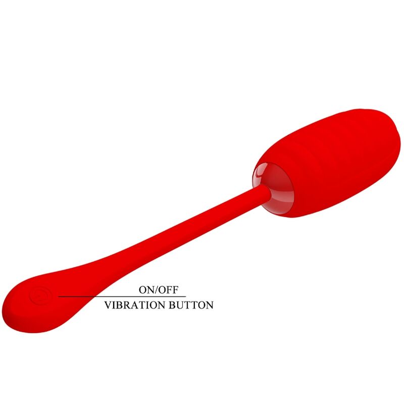 PRETTY LOVE - KIRK RECHARGEABLE VIBRATING EGG RED - ToysByMonk