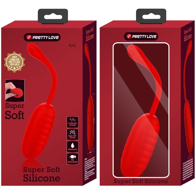 PRETTY LOVE - KIRK RECHARGEABLE VIBRATING EGG RED - ToysByMonk