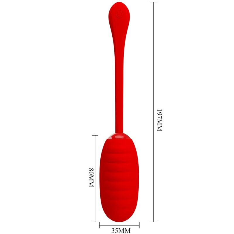 PRETTY LOVE - KIRK RECHARGEABLE VIBRATING EGG RED - ToysByMonk