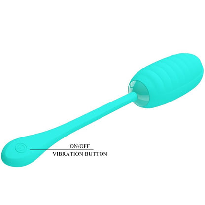 PRETTY LOVE - KIRK RECHARGEABLE VIBRATING EGG AQUA GREEN PRETTY LOVE SMART