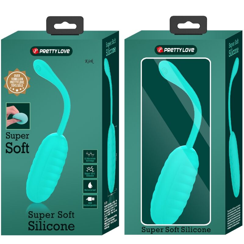 PRETTY LOVE - KIRK RECHARGEABLE VIBRATING EGG AQUA GREEN - ToysByMonk