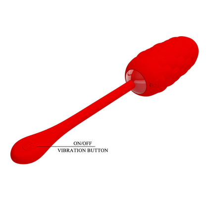 PRETTY LOVE - VIBRATING EGG WITH RED RECHARGEABLE MARINE TEXTURE - ToysByMonk