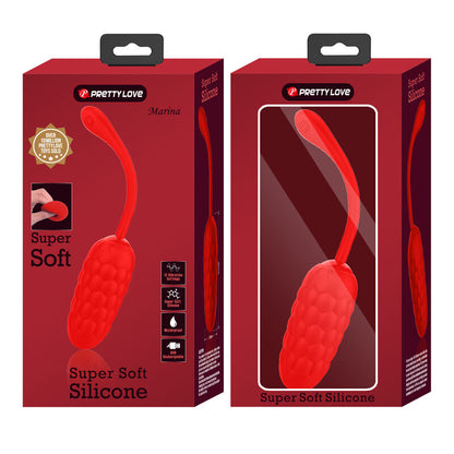 PRETTY LOVE - VIBRATING EGG WITH RED RECHARGEABLE MARINE TEXTURE - ToysByMonk