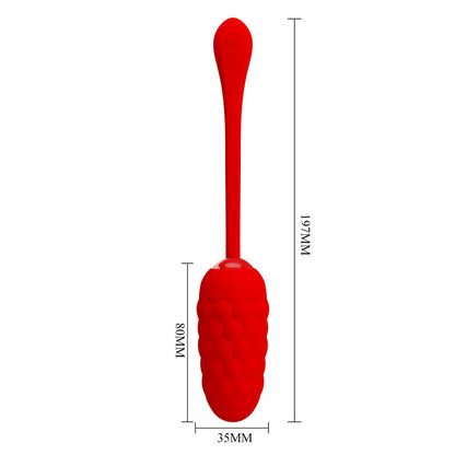 PRETTY LOVE - VIBRATING EGG WITH RED RECHARGEABLE MARINE TEXTURE PRETTY LOVE SMART