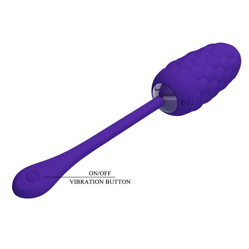 PRETTY LOVE - VIBRATING EGG WITH PURPLE RECHARGEABLE MARINE TEXTURE - ToysByMonk
