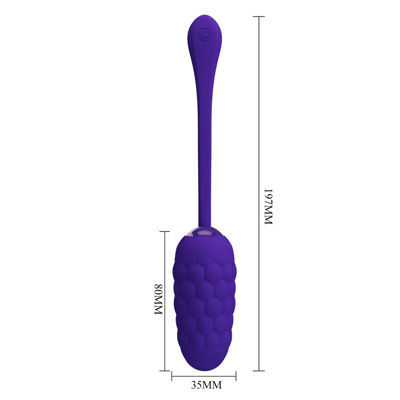 PRETTY LOVE - VIBRATING EGG WITH PURPLE RECHARGEABLE MARINE TEXTURE - ToysByMonk