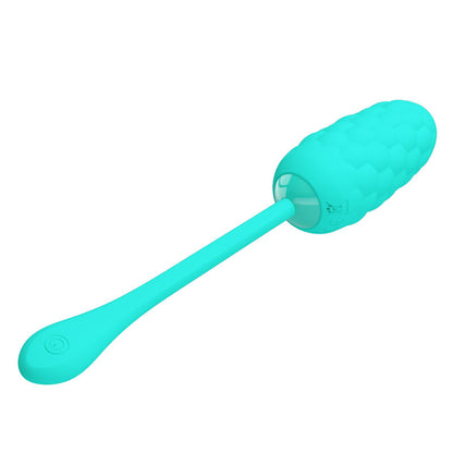 PRETTY LOVE - VIBRATING EGG WITH AQUA GREEN RECHARGEABLE MARINE TEXTURE PRETTY LOVE SMART