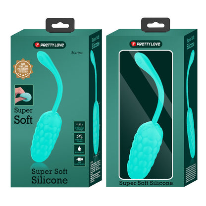PRETTY LOVE - VIBRATING EGG WITH AQUA GREEN RECHARGEABLE MARINE TEXTURE - ToysByMonk