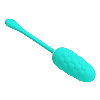 PRETTY LOVE - VIBRATING EGG WITH AQUA GREEN RECHARGEABLE MARINE TEXTURE PRETTY LOVE SMART