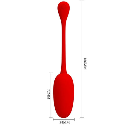 PRETTY LOVE - KNUCKER RED RECHARGEABLE VIBRATING EGG PRETTY LOVE FLIRTATION