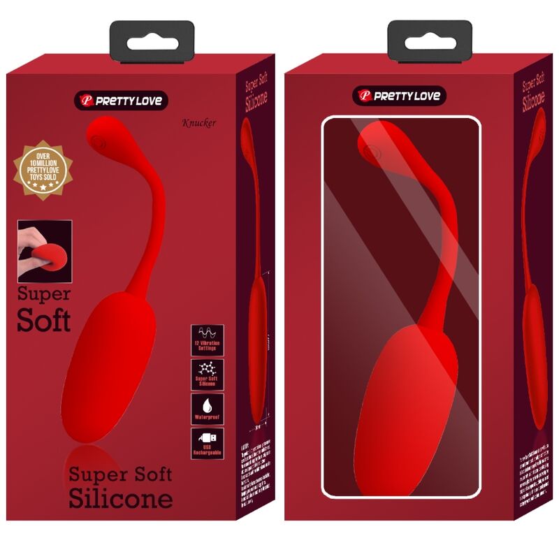 PRETTY LOVE - KNUCKER RED RECHARGEABLE VIBRATING EGG - ToysByMonk