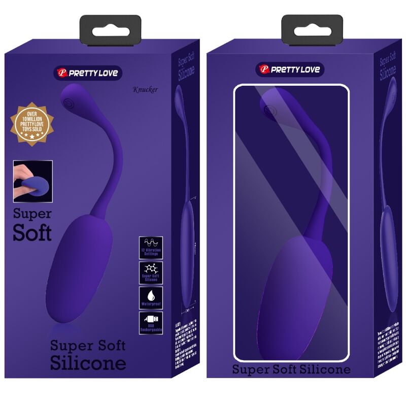PRETTY LOVE - KNUCKER PURPLE RECHARGEABLE VIBRATING EGG - ToysByMonk