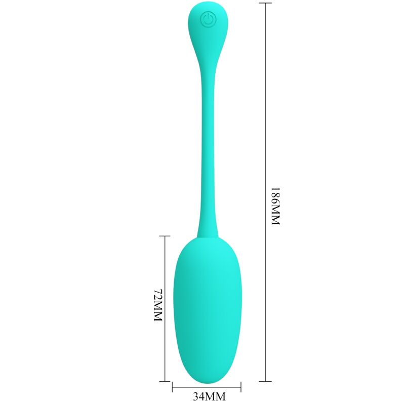 PRETTY LOVE - KNUCKER WATER GREEN RECHARGEABLE VIBRATING EGG PRETTY LOVE FLIRTATION