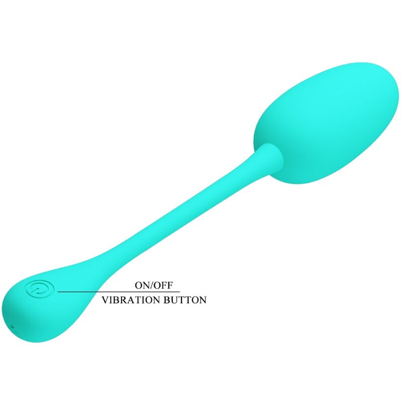 PRETTY LOVE - KNUCKER WATER GREEN RECHARGEABLE VIBRATING EGG PRETTY LOVE FLIRTATION