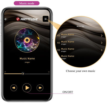 PRETTY LOVE - CATALINA VIBRATOR APP REMOTE CONTROL PURPLE PRETTY LOVE LED