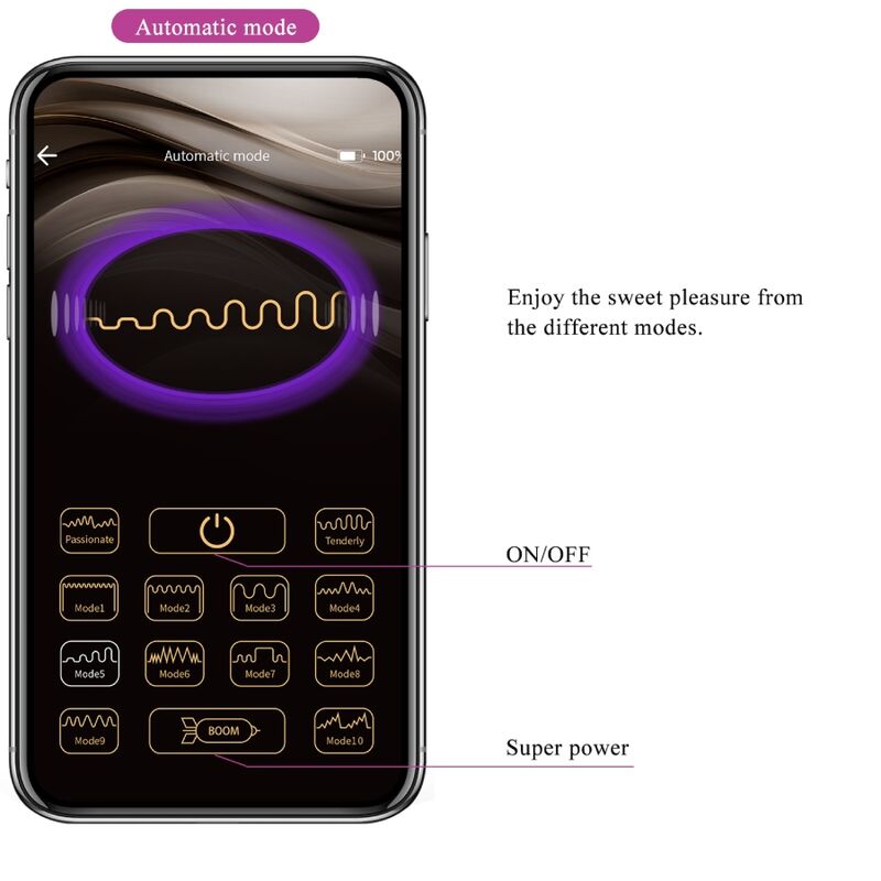 PRETTY LOVE - CATALINA VIBRATOR APP REMOTE CONTROL PURPLE PRETTY LOVE LED