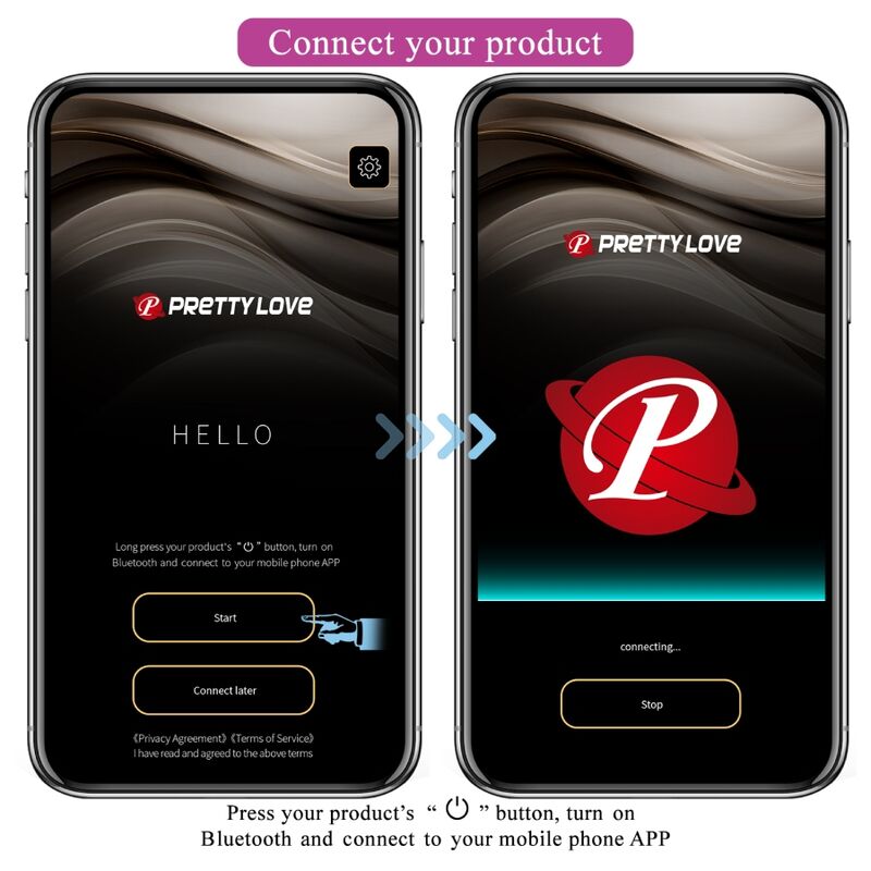 PRETTY LOVE - CATALINA VIBRATOR APP REMOTE CONTROL PURPLE PRETTY LOVE LED
