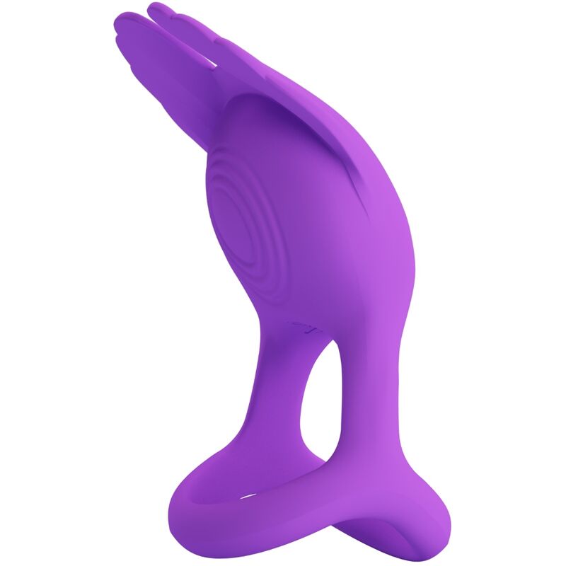 PRETTY LOVE - SILAS VIBRANT PENIS RING 7 VIBRATIONS PURPLE SILICONE - ToysByMonk