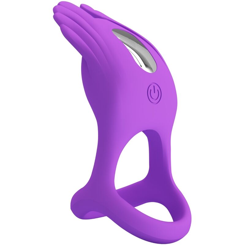PRETTY LOVE - SILAS VIBRANT PENIS RING 7 VIBRATIONS PURPLE SILICONE - ToysByMonk
