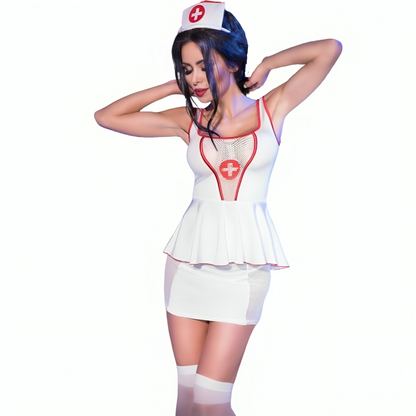 CHILIROSE - CR 4160 COSTUME NURSE TOP & SKIRT S/M - ToysByMonk