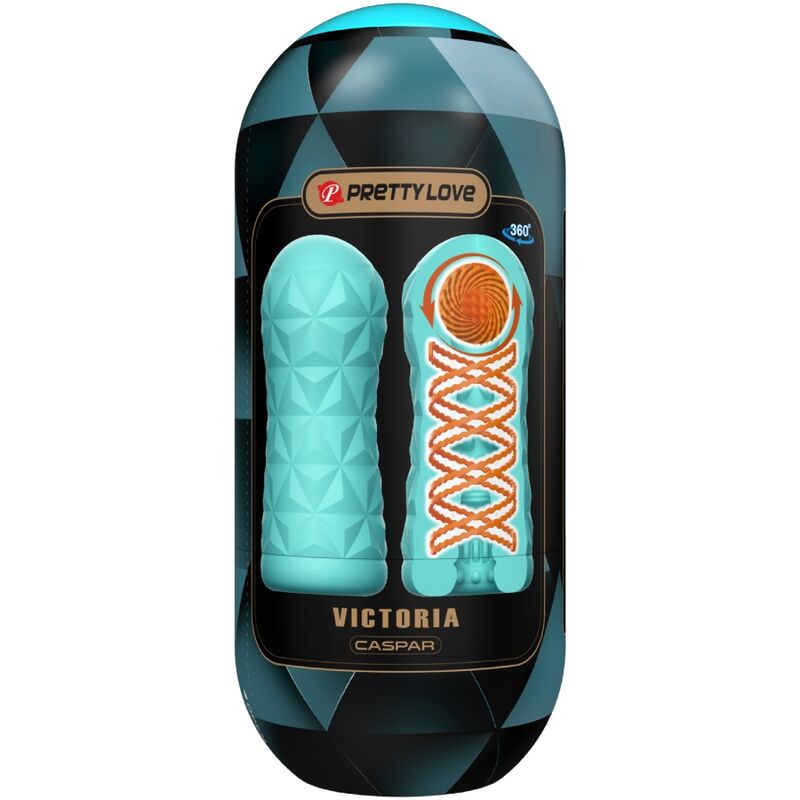 PRETTY LOVE - VICTORIA CASPAR MASTURBATOR AQUA GREEN - ToysByMonk