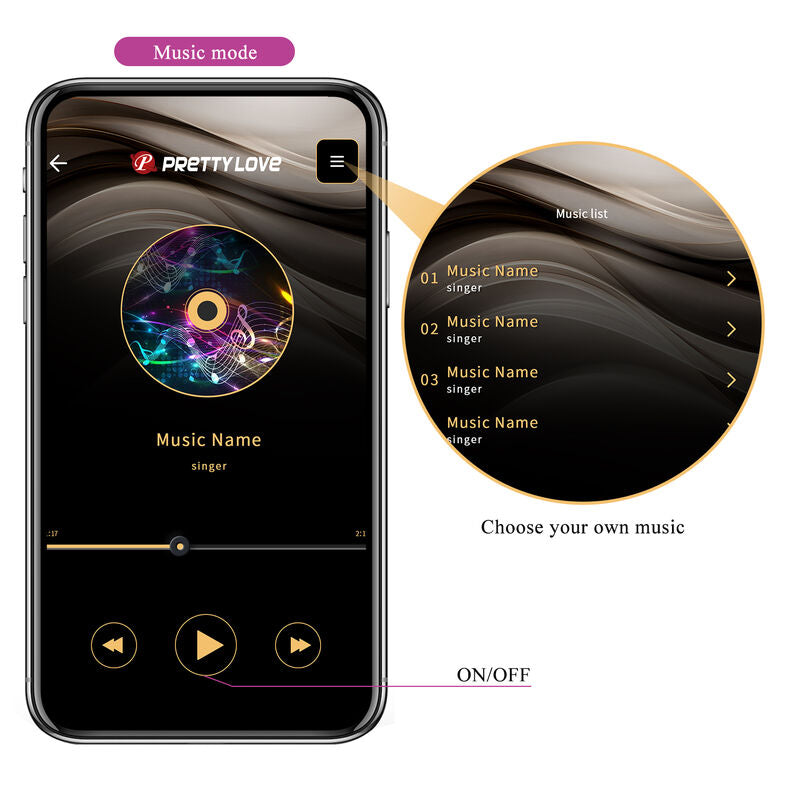 PRETTY LOVE - HECTOR ELECTROSHOCK VIBRATOR BY APP CONTROL PURPLE PRETTY LOVE HIGH GRADE