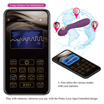 PRETTY LOVE - HECTOR ELECTROSHOCK VIBRATOR BY APP CONTROL PURPLE PRETTY LOVE HIGH GRADE
