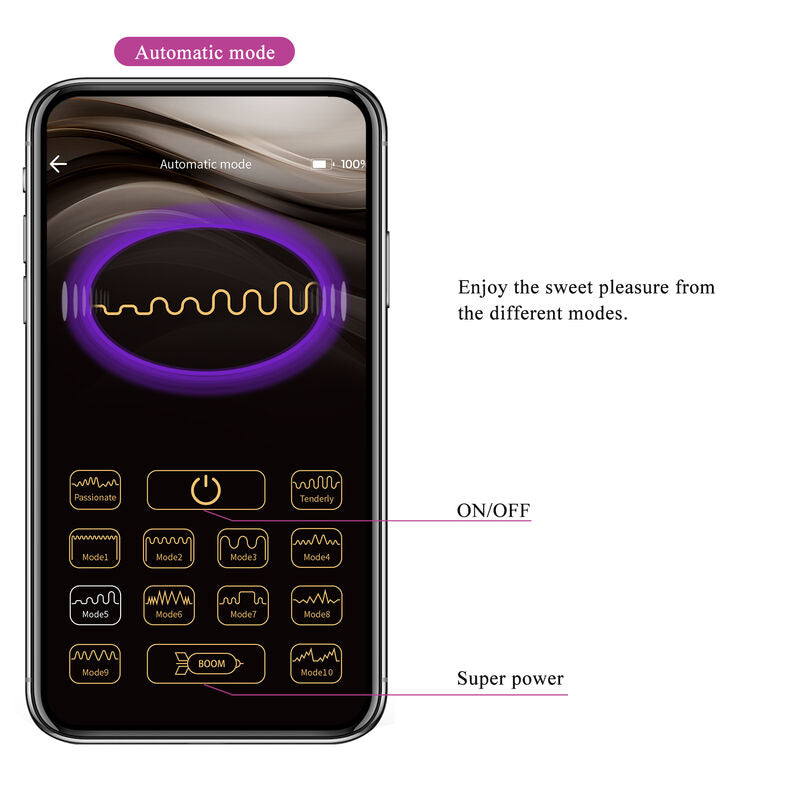 PRETTY LOVE - HECTOR ELECTROSHOCK VIBRATOR BY APP CONTROL PURPLE PRETTY LOVE HIGH GRADE