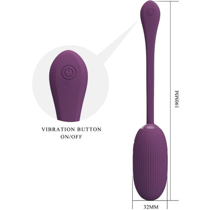 PRETTY LOVE - DOREEN PURPLE RECHARGEABLE VIBRATING EGG PRETTY LOVE SMART