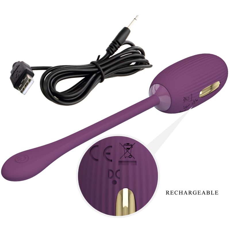PRETTY LOVE - DOREEN PURPLE RECHARGEABLE VIBRATING EGG PRETTY LOVE SMART