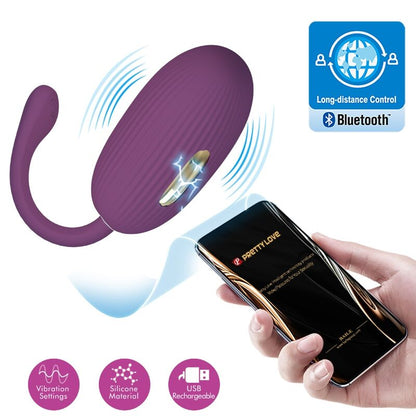 PRETTY LOVE - DOREEN PURPLE RECHARGEABLE VIBRATING EGG PRETTY LOVE SMART