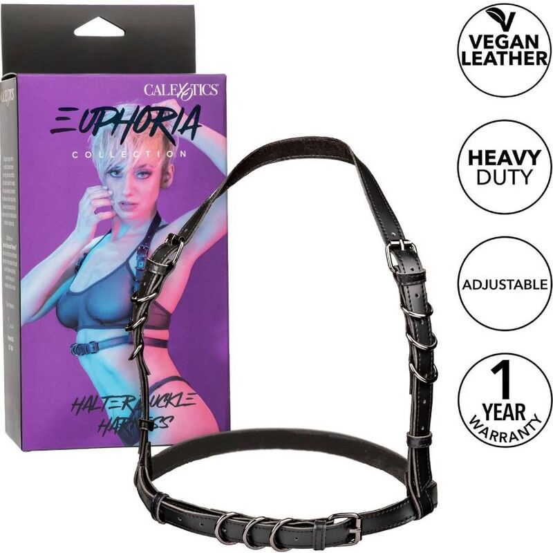 CALEXOTICS - EUPHORIA HALTER BUCKLE HARNESS BLACK CALEXOTICS