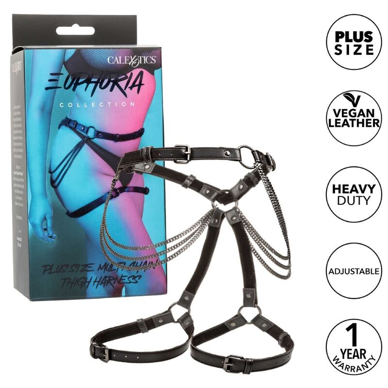 CALEXOTICS - EUPHORIA PLUS SIZE MULTI CHAIN THIGH HARNESS - ToysByMonk