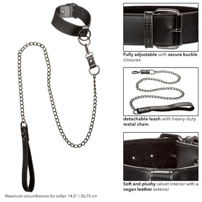 CALEXOTICS - EUPHORIA COLLAR WITH CHAIN LEASH - ToysByMonk