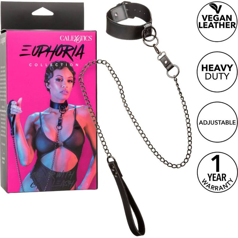 CALEXOTICS - EUPHORIA COLLAR WITH CHAIN LEASH - ToysByMonk