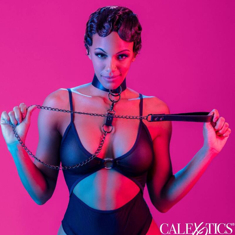 CALEXOTICS - EUPHORIA COLLAR WITH CHAIN LEASH - ToysByMonk