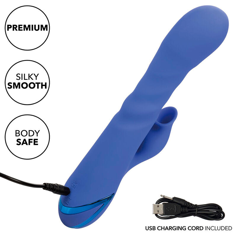 CALEXOTICS - L.A LOVE VIBRATOR & SUCKER BLUE BY CALIFORNIA DREAMING - ToysByMonk