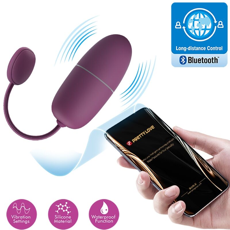 PRETTY LOVE - NYMPH VIBRATING EGG APP CONTROLLED LILA - ToysByMonk