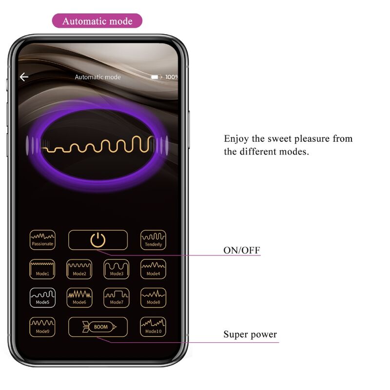 PRETTY LOVE - NYMPH VIBRATING EGG APP CONTROLLED LILA PRETTY LOVE BOTTOM