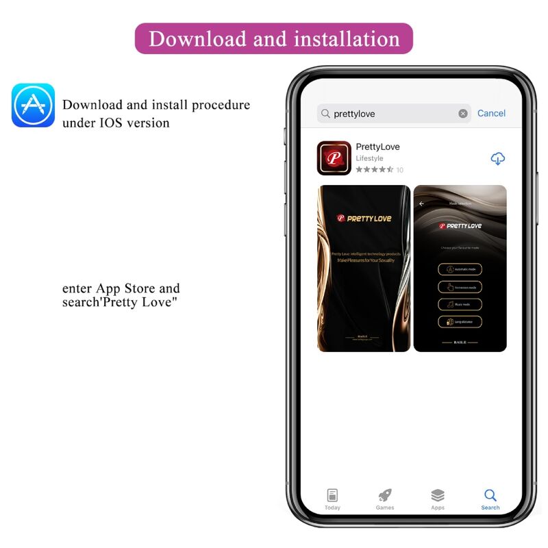 PRETTY LOVE - NYMPH VIBRATING EGG APP CONTROLLED LILA PRETTY LOVE BOTTOM