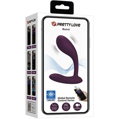 PRETTY LOVE - BAIRD G-SPOT 12 VIBRATIES OPLAADBARE LILA APP