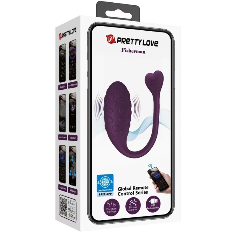 PRETTY LOVE - FISHERMAN APP CONTROLLED  VIBRATING EGG LILA PRETTY LOVE SMART