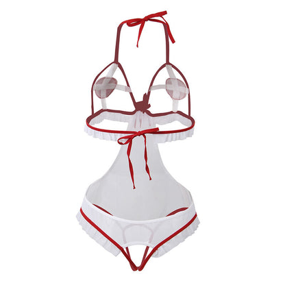 SUBBLIME - SEXY CROTCHLESS NURSE COSTUME S/M - ToysByMonk