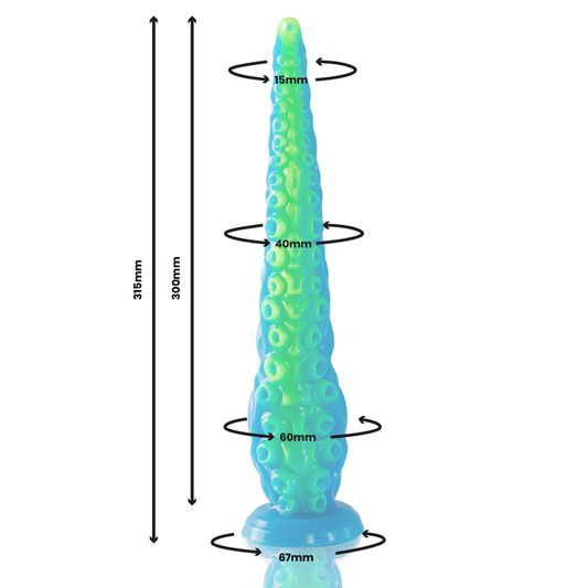 EPIC - SCYLLA FLUORESCENT THIN TENTACLE DILDO LARGE SIZE EPIC