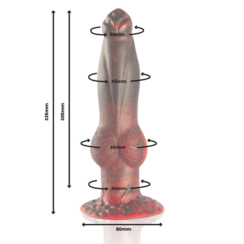 EPIC - PROMETHEUS DILDO TITAN IN FLAMES RECHARGEABLE REMOTE CONTROL - ToysByMonk
