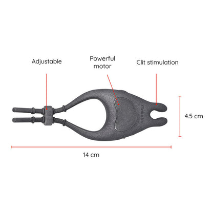 ONINDER - PAMPA RECHARGEABLE ADJUSTABLE VIBRATOR RING WITH CLITORIS STIMULATOR 10 SPEED - FREE APP ONINDER