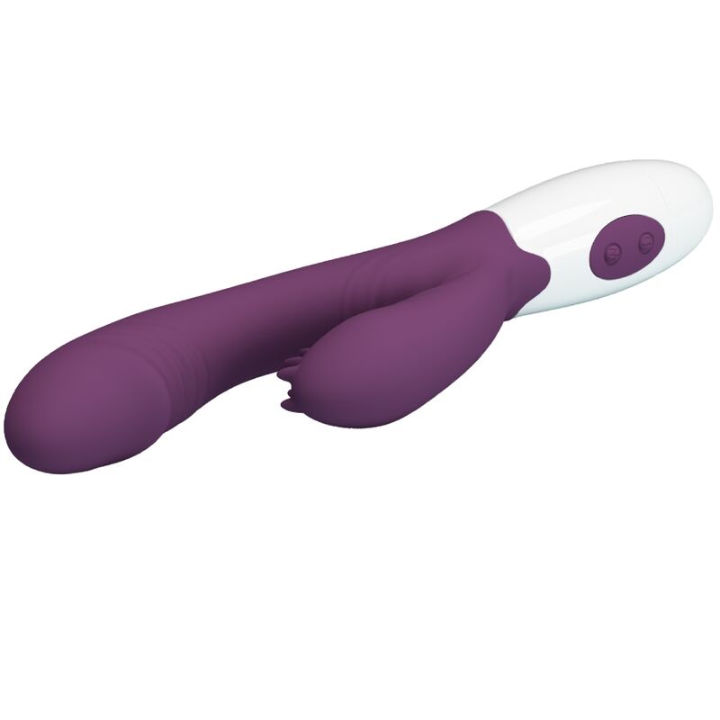PRETTY LOVE - ANDRE RABBIT VIBRATOR & G-POINT STIMULATOR PURPLE - ToysByMonk