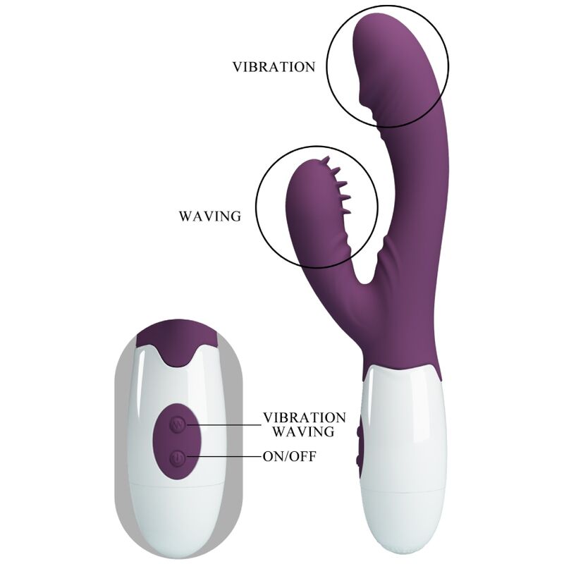PRETTY LOVE - BUTTERFLY KISS RABBIT VIBRATOR & G-SPOT STIMULATOR PURPLE - ToysByMonk
