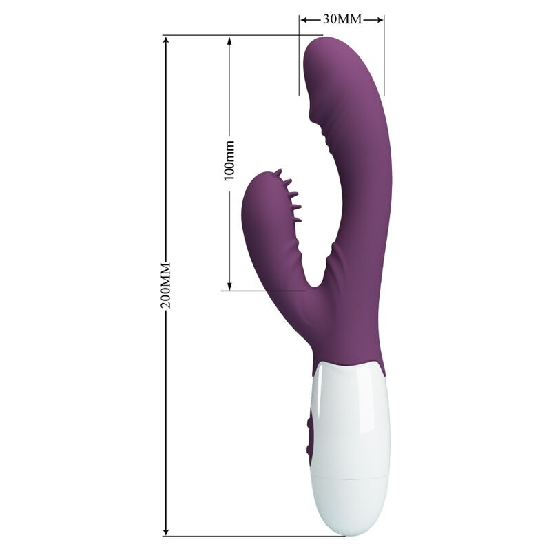 PRETTY LOVE - BUTTERFLY KISS RABBIT VIBRATOR & G-SPOT STIMULATOR PURPLE - ToysByMonk
